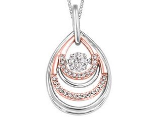 14KT W&PK+CHAIN/0.232CT,HI/CDN