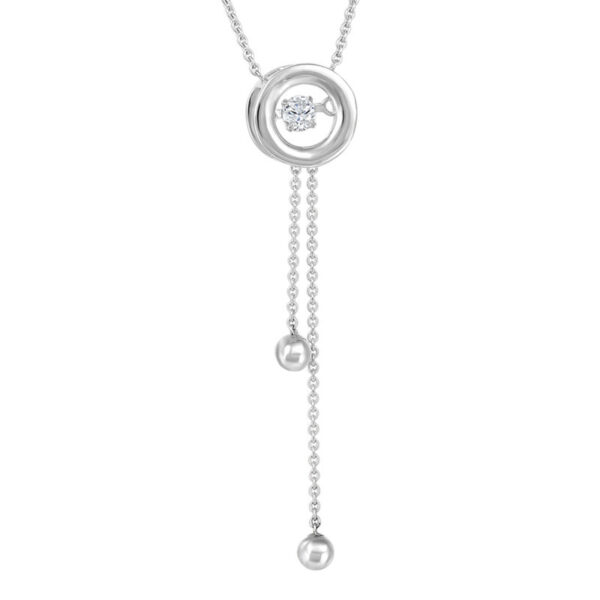 18KT YG/DANCING DIAMOND WITH CHAIN - Image 2