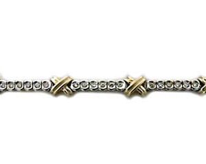 18KT W&YG/36X0.03 CT,DIAS W/Y "X"S