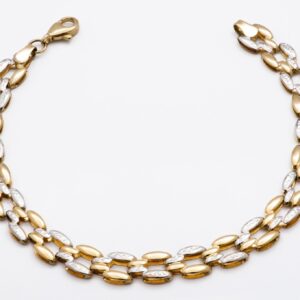 10KT Y&WG BRACELET