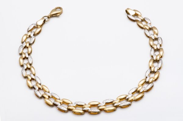 10KT Y&WG BRACELET
