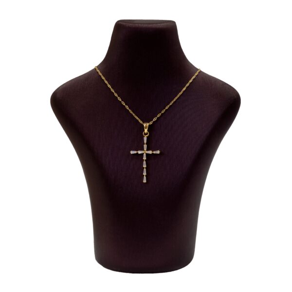 10KT YG CROSS PENDANT