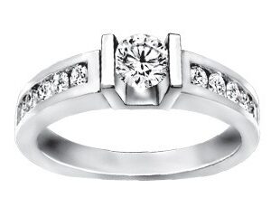 18KT WG/10X0.05,1X0.500CT CDN