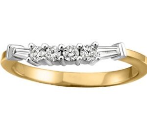 18KT W&YG/ 2X3.7mm-TB10/ 4X0.04CT