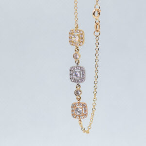 10KT W&YG/CUBIC ZIRCONIA/BRACELET